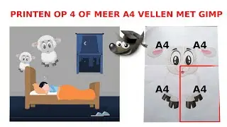 Afbeelding printen op 4 A4tjes met Gimp