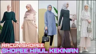 SHOPEE HAUL OUTFIT DRESS KEKINIAN + RACUN SHOPEE | OOTD FASHION