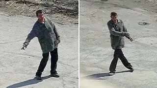 Пьяный мужик ловит машину, Drunk man, Владивосток.