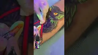 NE On - UV reflected ink pigments. It is shining - "Glowing tattoo."  reflected tattoo