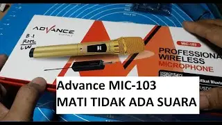 Repair Wireless Mic Advance MIC-103. Receiver Mati tidak bisa menerima sinyal