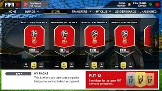 Fifa 18 pack opening concept/template design