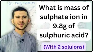 MCQs | What is the mass of the sulfate ion in 9.8g of Sulfuric acid?