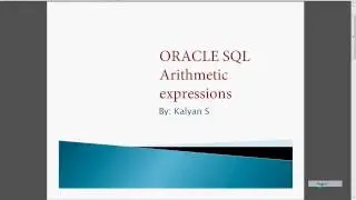Oracle SQL arithmetic exp, 