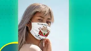 BUY Akita on a dark desert highway cool wind in my hair face mask