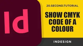 Show CMYK code of a color | Adobe Indesign Tutorial #16