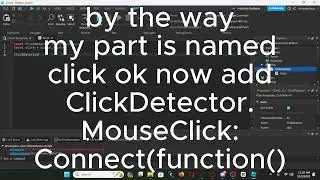 how to make a part grow bigger when you click it