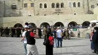Soldiers March in, Dancing and Singing, Western Wall