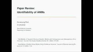 [Paper Review 101] Identifiability of Additive Noise Models (ANMs)