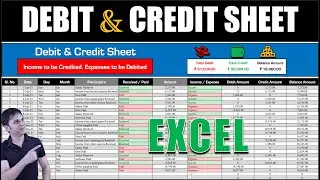 How to Create Debit and Credit Account Ledger in Microsoft Excel | Debit and Credit in Excel