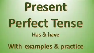 Present perfect tense|How to form perfect tense?