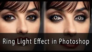 How to Create a Ring Light Effect in Photoshop tutorial[sinhala]