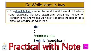 Do While Loop in Java Full Explain in Hindi | Java Do While Loop #littlecoder #java #javaprogramming