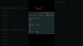 I made Tic Tac Toe game in python Part 7 #code #pythonprogramming  #python #coding #codewriter101