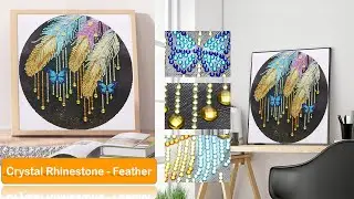 Crystal Rhinestone Special Shaped Diamond Painting - Feather