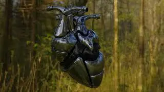 Blender 2.8 EEVEE Mechanic heart test (Open GL)