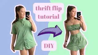 THRIFT FLIP / easy DIY shirt upcycling tutorial * with no sew option *