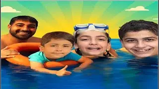 اول تحدي في المسبح في البحرين 🇧🇭 اسرع واحد  يطلع القطعه المعدنيه من المسبح😅ريان صدمنا(: