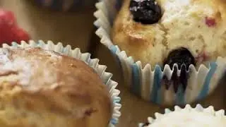 Кексы на йогурте с ягодами
