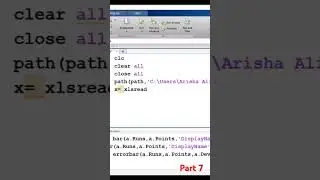 How to import data from Excel to MATLAB (Part-7) #excel #coding