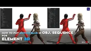 How to put motion blur in OBJ. sequence for Element 3D II Tutorial II After effect