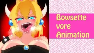【vore】Bowsette vore Animation【丸呑み】