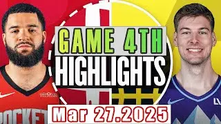Utah Jazz Vs Houston Rockets Game 4th Highlights Mar 27, 2025 NBA Season 2024-25