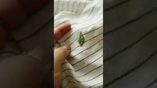 Fishbone embroidery to mend a hole