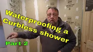 Curbless shower install Barrier free. Making it waterproof. Part 2