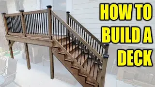 How to Build a Deck (DIY Free Standing Deck with Stairs)