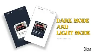 Tailwind css Dark Mode &Light Mode Theme Switcher | With Html