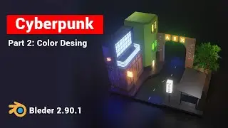 Cyberpunk City ll Color ll Part 2 ll 3D Modeling