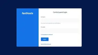 Logging into the Fasthosts Control Panel