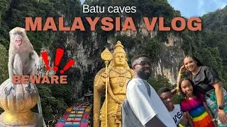 Monkey steals at The BATU CAVES Malaysia Vlog MUST WATCH