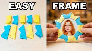 Photo frame made of paper Origami handmade gift