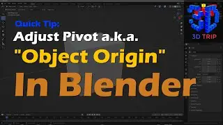 Blender: Adjust pivot (aka object origin)
