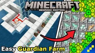 Easy STARTER GUARDIAN FARM for Minecraft Bedrock Tutorial