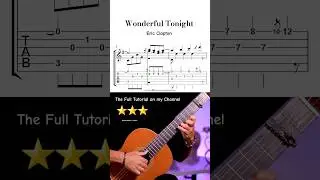 How To Play Wonderful Tonight by Eric Clapton #classicalguitar #fingerstyle #guitartabs