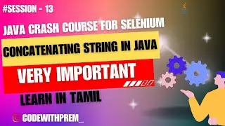 concatenating string in java | 13 | code with prem #codewithprem #tamil