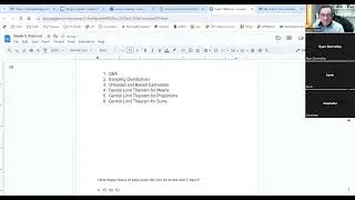 Statistics Webinar on the Central Limit Theorem