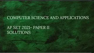 APSET 2021||PAPER-2||UGCNET||GATE||Computer Applications