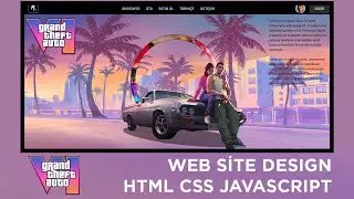 GTA 6 Website Tasarımı | Grand Theft Auto Website Menu and Hero Section Design | Html,Css,Javascript