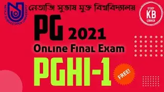 NSOU PG Final Exam 2021 PGHI-1 || Live || NSOU PGHI-1 MCQ Question/Answer