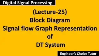 Block Diagram & Signal Flow Graph Representation of Discrete time system(DSP Lecture-25)