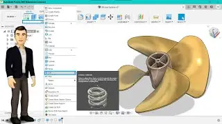 SESSION 4: Designing a Propeller with Coil & pattern tools #Getting started with FUSION 360°||2020||