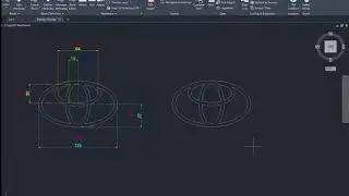 Toyota logo on AutoCAD (TRIM tool)