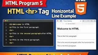 HTML Program - Horizontal line Example 