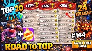 24 Triples In A Row… Dragon Duke Is Broken | FREE TH18 BASE LINK | Daily Ranked Attacks #144