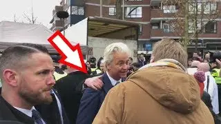 Geert Wilders in Emmen Bekogeld door Antifa - Beveiliging voert Wilders af