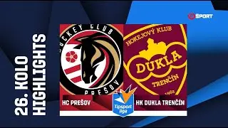 26. kolo: HC Prešov - HK Dukla Trenčín 3:2 (2:0, 0:1, 1:1)